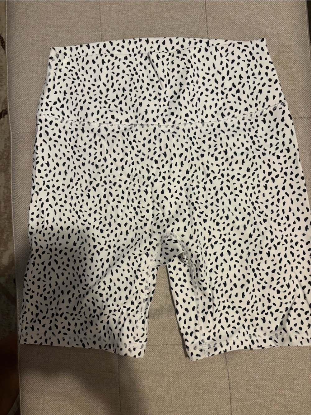ASTORIA High-Waist White & Black Printed Women’s Athletic Shorts